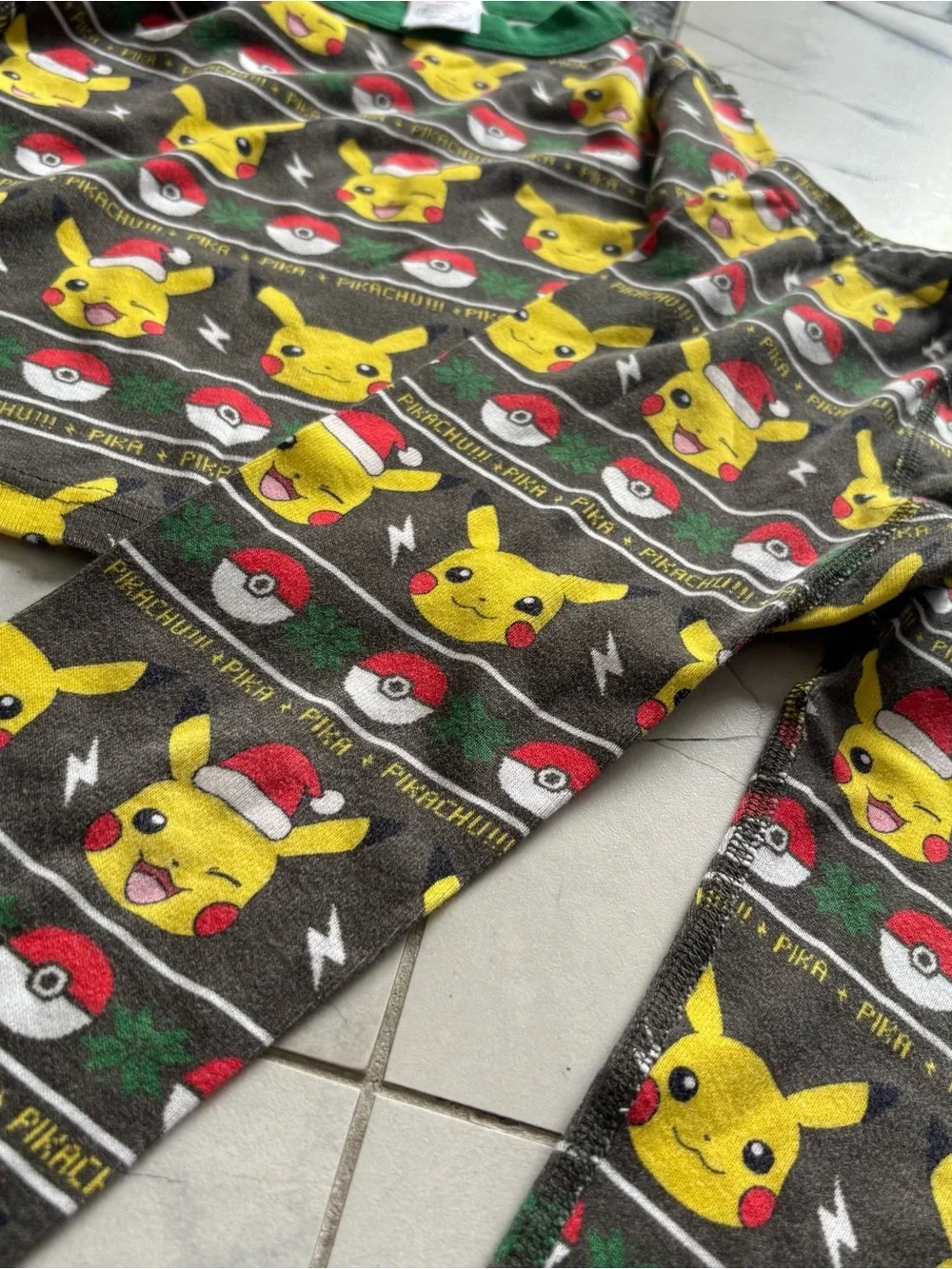 Hanna Andersson Pikachu Pajama Set - Green, Yellow, Red